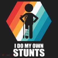 I Do My Own Stunts Funny Broken Leg Feet Injury Get Well Soon Beanie thumb 2