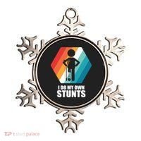 I Do My Own Stunts Funny Broken Leg Feet Injury Get Well Soon Ornament thumb 0