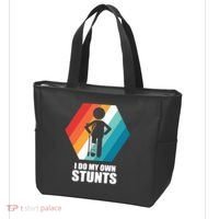 I Do My Own Stunts Funny Broken Leg Feet Injury Get Well Soon Tote Bag thumb 3