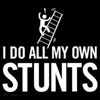 I Do My Own Stunts Ladder Fall Funny Gift Women's Hoodie thumb 2