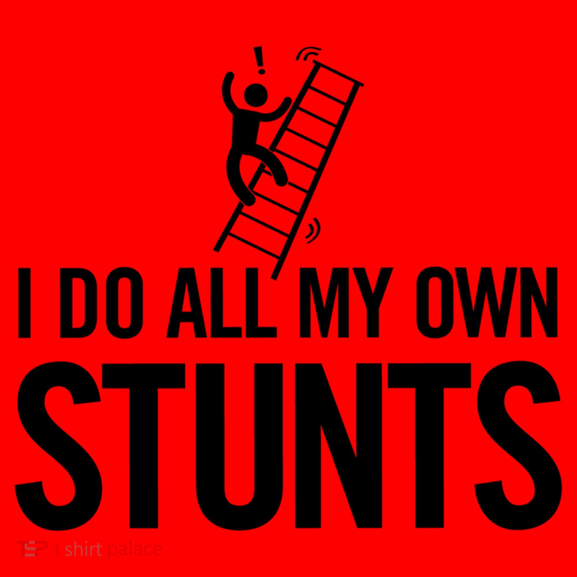 I Do My Own Stunts Ladder Fall Funny Gift Santa Hat