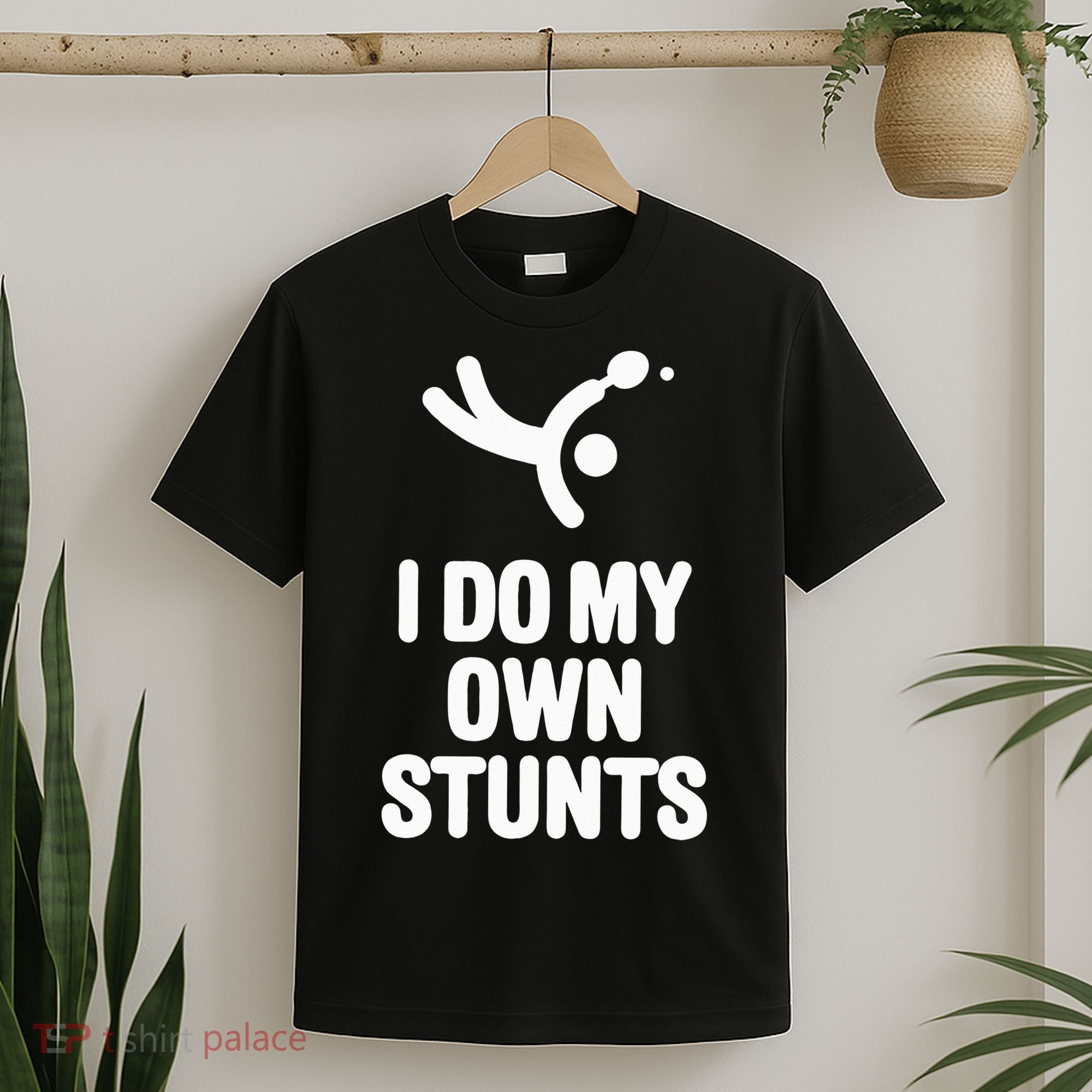 I Do My Own Stunts Funny Table Tennis Paddle Ping Pong Gift T-Shirt