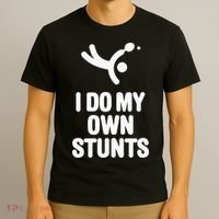 I Do My Own Stunts Funny Table Tennis Paddle Ping Pong Gift T-Shirt thumb 3