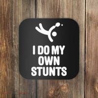 I Do My Own Stunts Funny Table Tennis Paddle Ping Pong Gift Coaster thumb 0