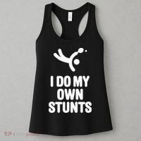 I Do My Own Stunts Funny Table Tennis Paddle Ping Pong Gift Women's Tank Top thumb 3