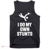 I Do My Own Stunts Funny Table Tennis Paddle Ping Pong Gift Tank Top thumb 0