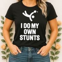 I Do My Own Stunts Funny Table Tennis Paddle Ping Pong Gift Women's T-Shirt thumb 2