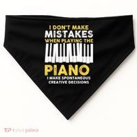 I Don't Make Mistakes Piano Musician Humor USA-Made Doggie Bandana thumb 0