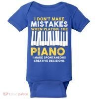 I Don't Make Mistakes Piano Musician Humor Baby Bodysuit thumb 0