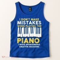 I Don't Make Mistakes Piano Musician Humor Tank Top thumb 2