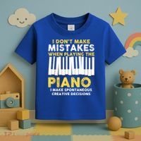 I Don't Make Mistakes Piano Musician Humor Toddler T-Shirt thumb 3
