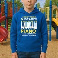 I Don't Make Mistakes Piano Musician Humor Kids Hoodie thumb 2