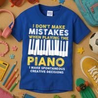 I Don't Make Mistakes Piano Musician Humor Kids T-Shirt thumb 3