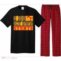 I Do My Own Stunts Funny Broken Bone Injury Get Well Pajama Set thumb 0