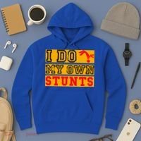 I Do My Own Stunts Funny Broken Bone Injury Get Well Hoodie thumb 3