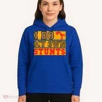 I Do My Own Stunts Funny Broken Bone Injury Get Well Hoodie thumb 5