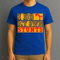 I Do My Own Stunts Funny Broken Bone Injury Get Well T-Shirt thumb 3