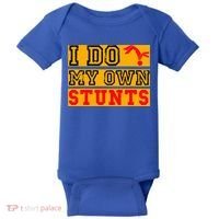 I Do My Own Stunts Funny Broken Bone Injury Get Well Baby Bodysuit thumb 0