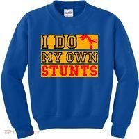 I Do My Own Stunts Funny Broken Bone Injury Get Well Kids Sweatshirt thumb 0