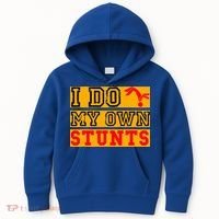 I Do My Own Stunts Funny Broken Bone Injury Get Well Kids Hoodie thumb 0