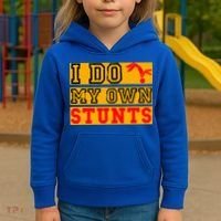 I Do My Own Stunts Funny Broken Bone Injury Get Well Kids Hoodie thumb 3