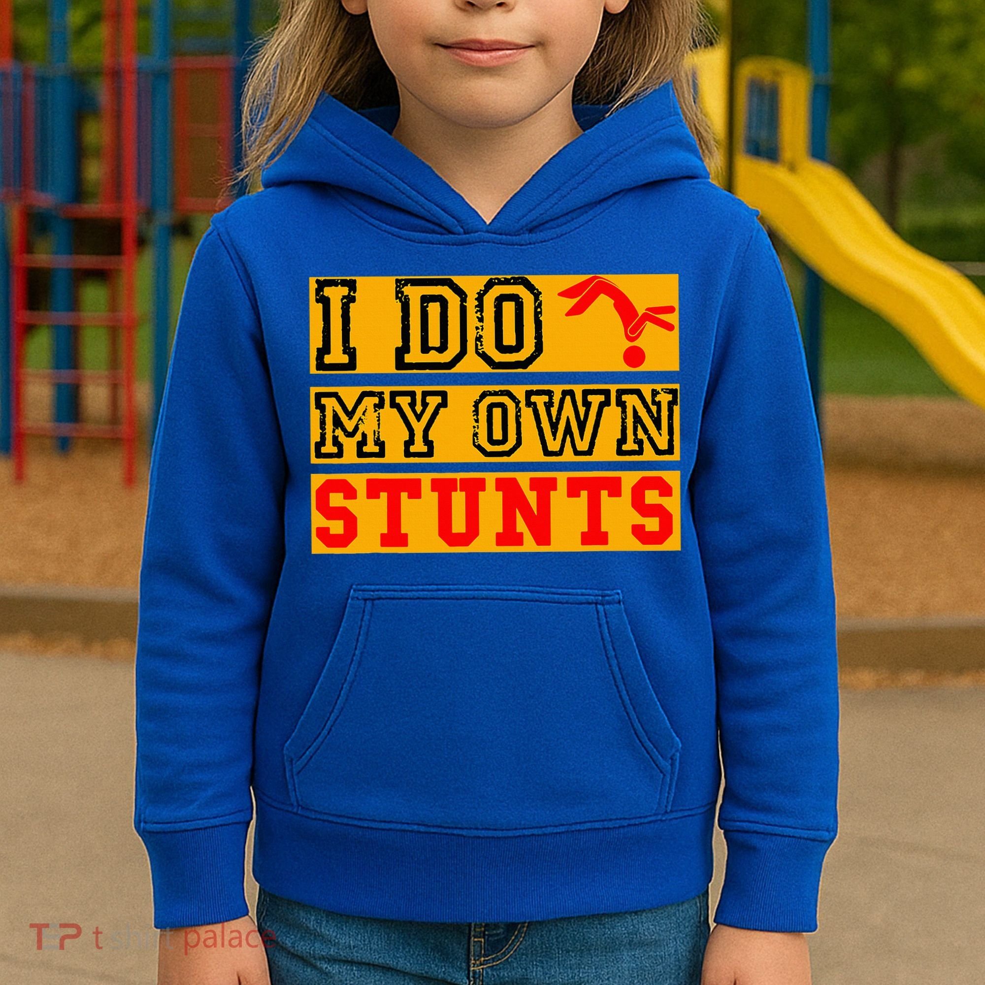 I Do My Own Stunts Funny Broken Bone Injury Get Well Kids Hoodie