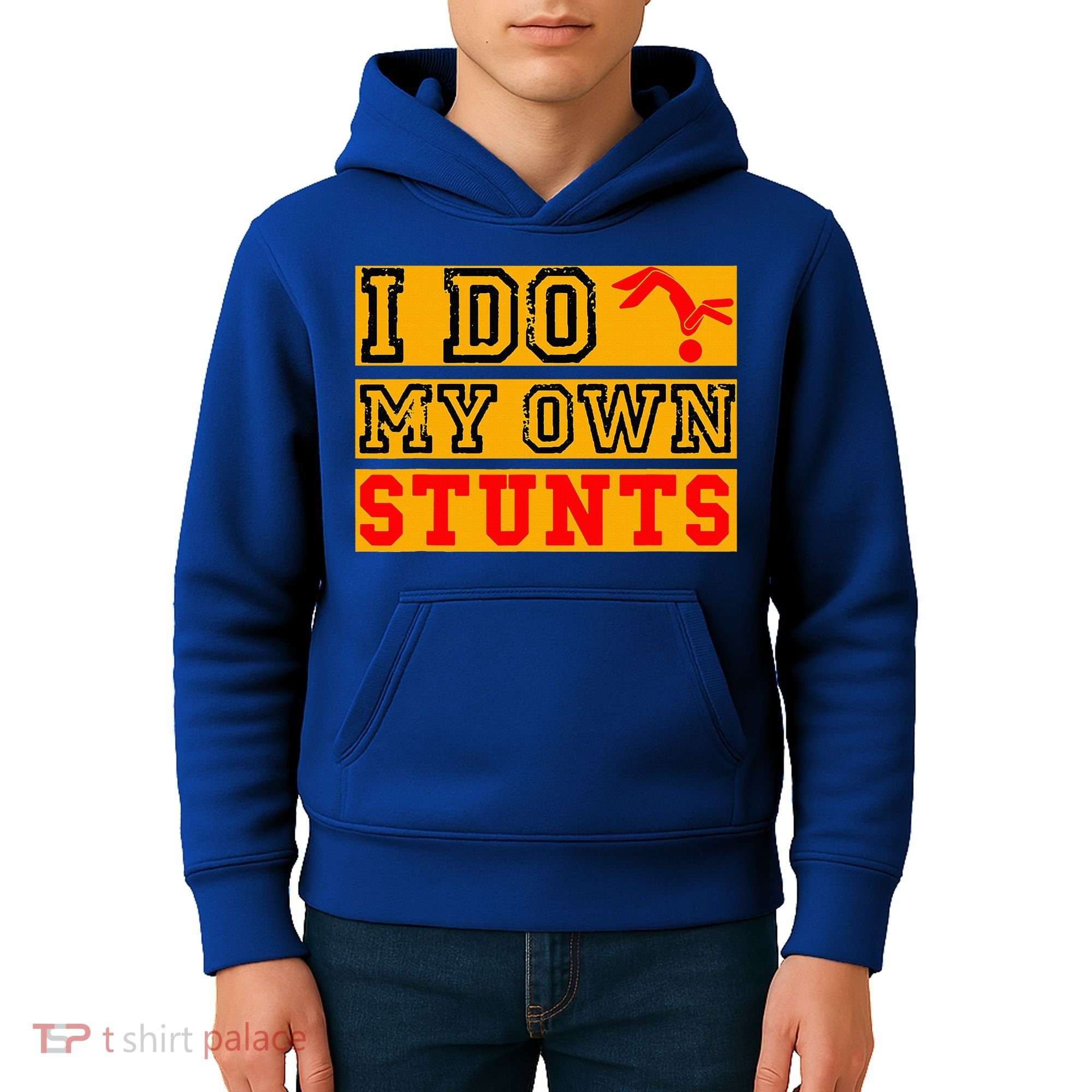 I Do My Own Stunts Funny Broken Bone Injury Get Well Kids Hoodie