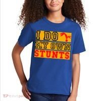I Do My Own Stunts Funny Broken Bone Injury Get Well Kids T-Shirt thumb 2