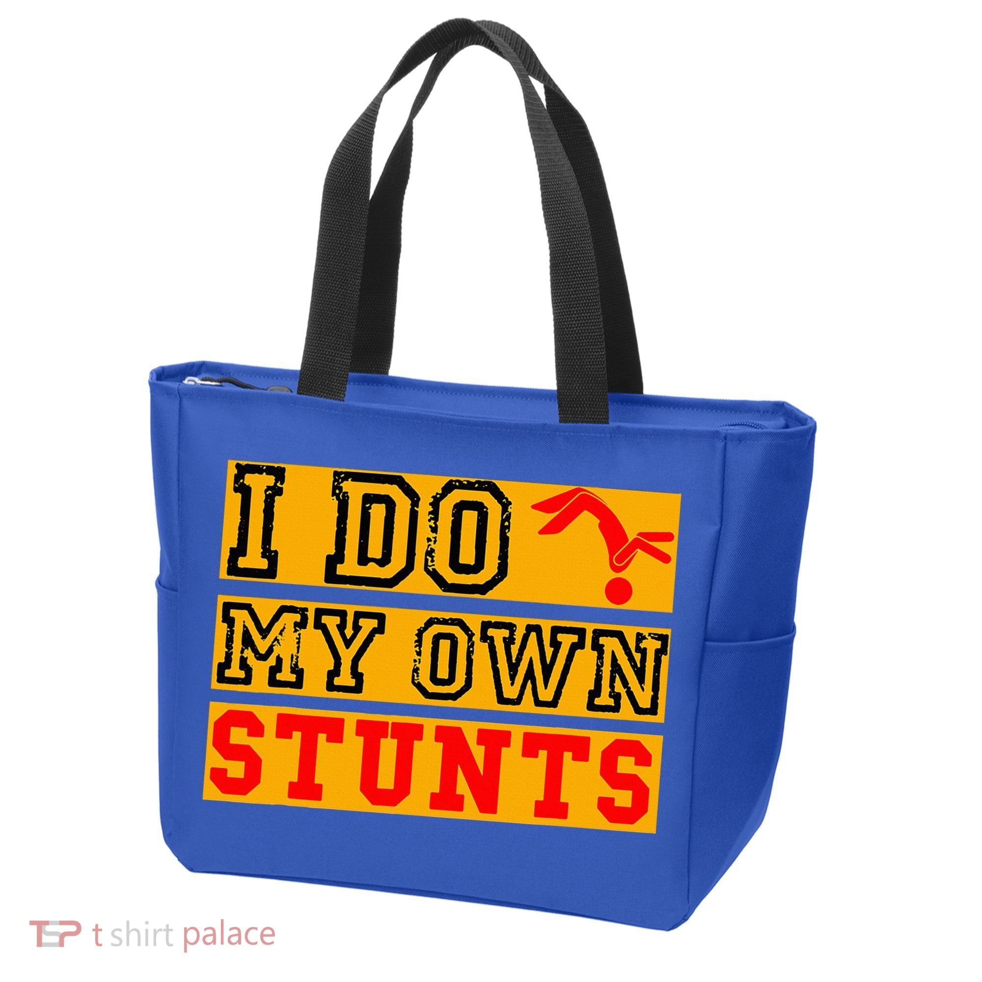 I Do My Own Stunts Funny Broken Bone Injury Get Well Tote Bag