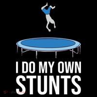 I do my own stunts funny trampoline gymnastic trampolinist gift Coffee Mug thumb 5