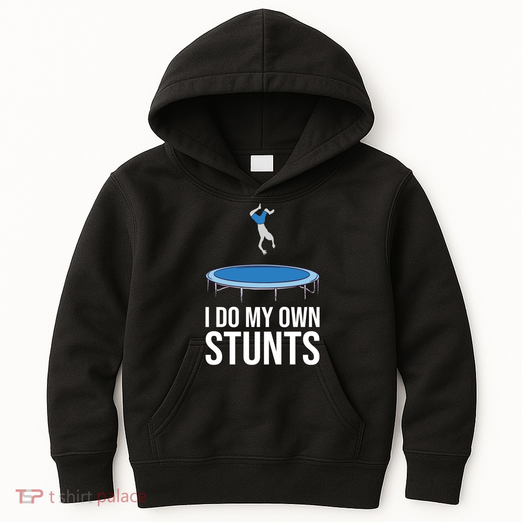 I do my own stunts funny trampoline gymnastic trampolinist gift Kids Hoodie