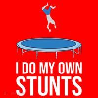 I do my own stunts funny trampoline gymnastic trampolinist gift Santa Hat thumb 1