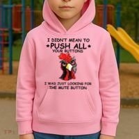 I Didn't Mean To Push All Your Buttons | Chicken Lovers Kids Hoodie thumb 2