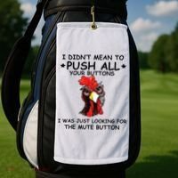 I Didn't Mean To Push All Your Buttons | Chicken Lovers Golf Towel thumb 2