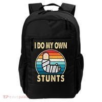 I Do My Own Stunts Broken Arm Injury Get Well Soon Backpack thumb 0