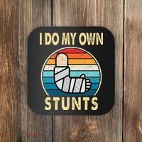 I Do My Own Stunts Broken Arm Injury Get Well Soon Coaster thumb 0