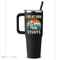 I Do My Own Stunts Broken Arm Injury Get Well Soon 40oz Vacuum Insulated Stainless Steel Travel Tumbler thumb 2