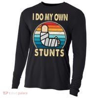 I Do My Own Stunts Broken Arm Injury Get Well Soon Cooling Performance Long Sleeve Crew thumb 0