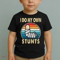 I Do My Own Stunts Broken Arm Injury Get Well Soon Toddler T-Shirt thumb 2