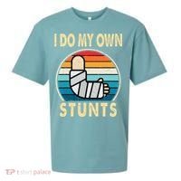 I Do My Own Stunts Broken Arm Injury Get Well Soon Sueded Cloud Jersey T-Shirt thumb 0