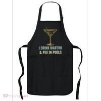 I Drink Martini and Pee In Pools Funny Pool Swimming Peeing Apron thumb 0