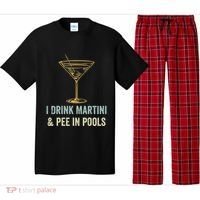 I Drink Martini and Pee In Pools Funny Pool Swimming Peeing Pajama Set thumb 0