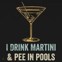 I Drink Martini and Pee In Pools Funny Pool Swimming Peeing Women's Hoodie thumb 2