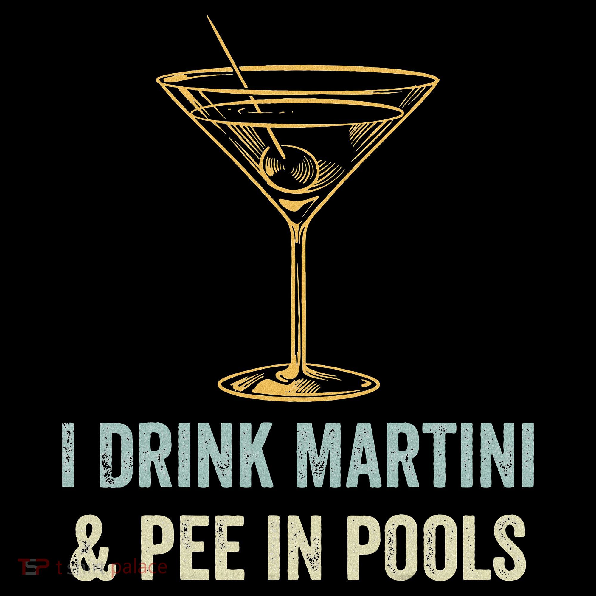 I Drink Martini and Pee In Pools Funny Pool Swimming Peeing Women's Hoodie