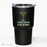 I Drink Martini and Pee In Pools Funny Pool Swimming Peeing Tumbler thumb 0