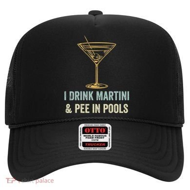 I Drink Martini and Pee In Pools Funny Pool Swimming Peeing Hat