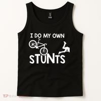 I Do My Own Stunts Funny Mountain Bike Biker Gift Tank Top thumb 2
