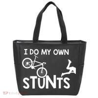 I Do My Own Stunts Funny Mountain Bike Biker Gift Tote Bag thumb 0