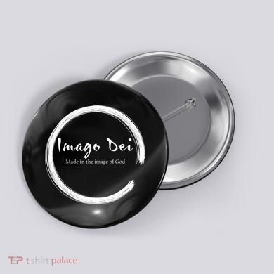 Imago Dei Made In The Image Of God Latin Funny Gift Button