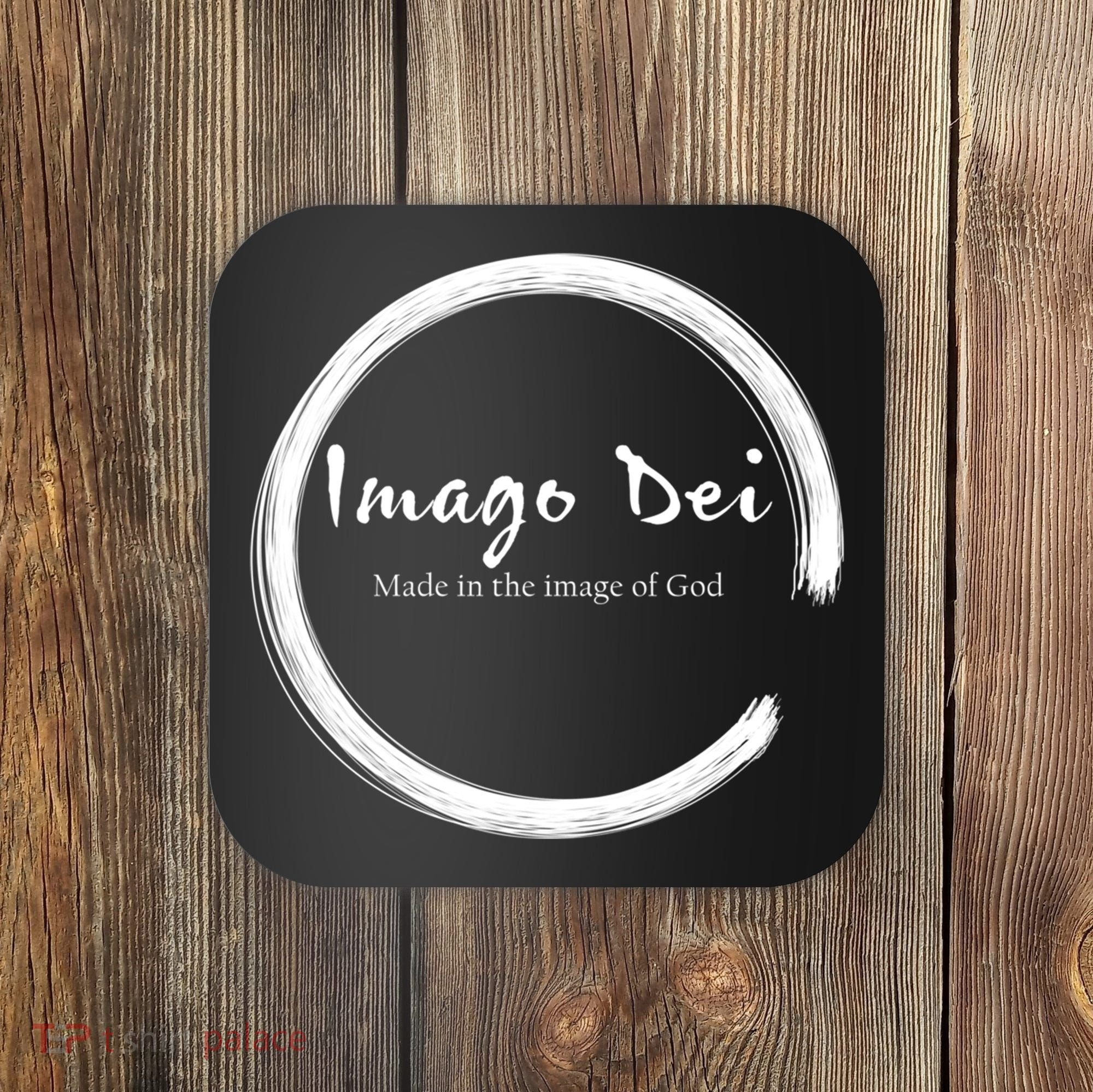 Imago Dei Made In The Image Of God Latin Funny Gift Coaster